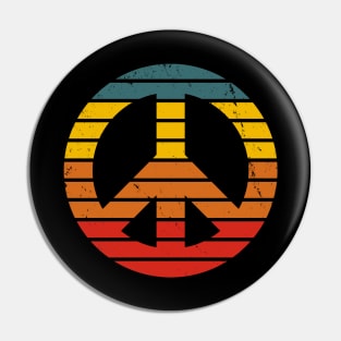 Retro Vintage Hippie Anti-War Peace Sign Pin