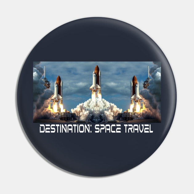 Destination Space Travel Spaceship Pin by PlanetMonkey
