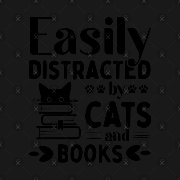 Easily Distracted Cats And Books by TheMegaStore