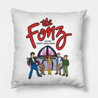 The Fonz Cartoon Pillow