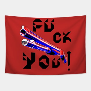 Fuck You, v. Black Text Tapestry