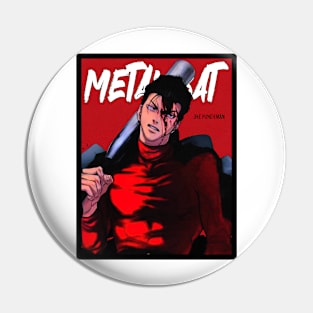 Bat Weilding Hero Red Comic Pin