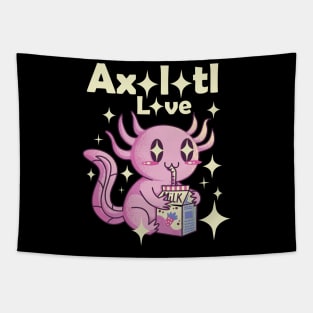 Kawaii Axolotl Tapestry