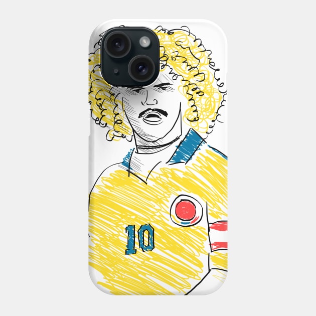 Carlos Valderrama Phone Case by juanc_marinn