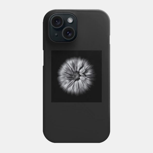 Backyard Flowers In Black And White 10 Flow Version Phone Case by learningcurveca