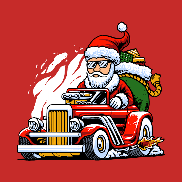 Funny Santa Driver Christmas Love Winter Funny Gift 2021 by DISOBEY