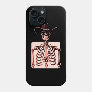 Western Cowboy Skeleton Phone Case