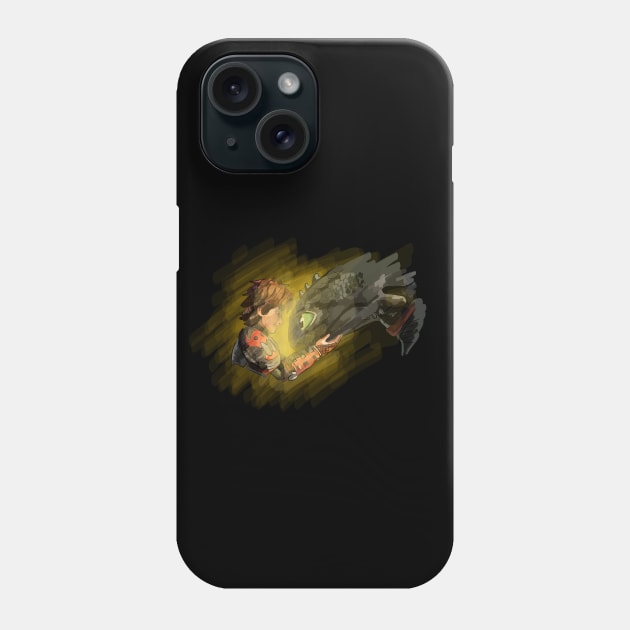 Hiccup & Toothless Phone Case by henryerdman