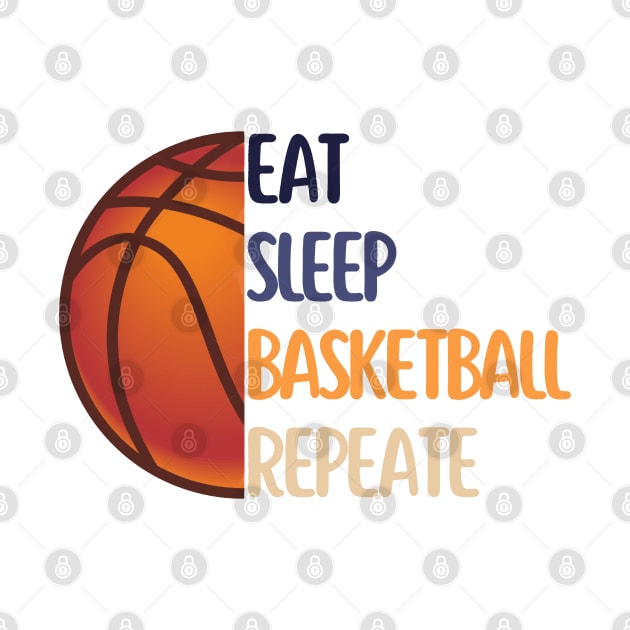 Eat sleep basketball repeat by Dr.Bear