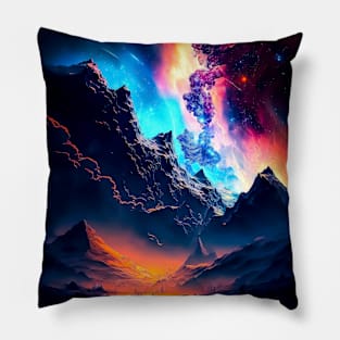 Magic Amidst Chaos: Cosmic Views Pillow