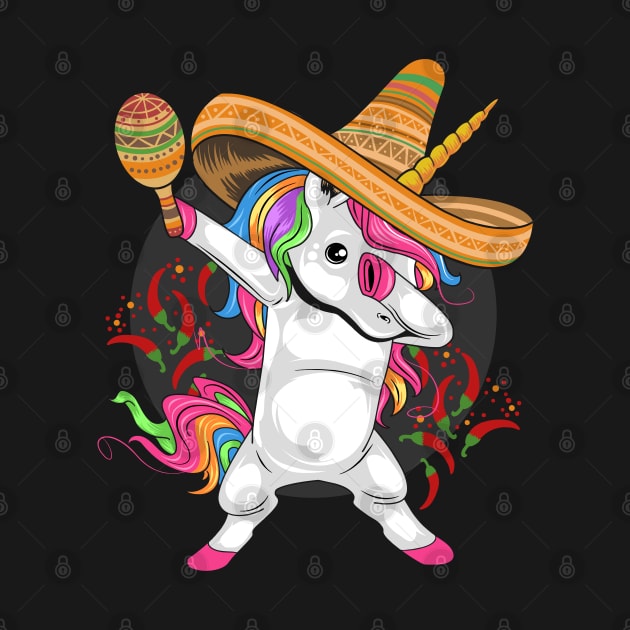 Unicorn Mexican Hat Cinco De Mayo by Raja2021