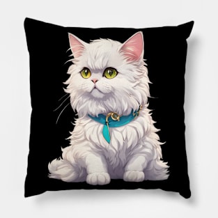 White Persian Cat Pillow