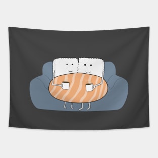 Toasty sushi lovers Tapestry