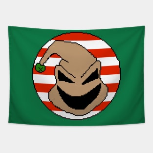 Pixelated Christmas Oogie Boogie Jingle Bells Tapestry