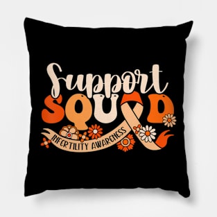 Orange Infertility Awareness Support Squad Partner Month Pillow