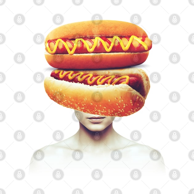 Hotdog head portrait by reesea