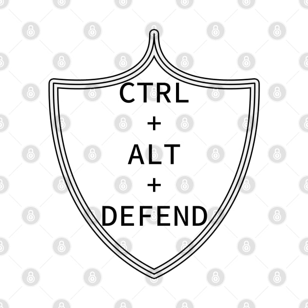 Ctrl+Alt+Defend (black) by McNerdic