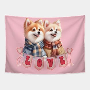 Lovely couple dogs Tapestry