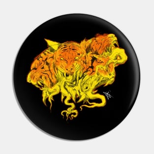 Mutant Lovecraftian Tiger Pin