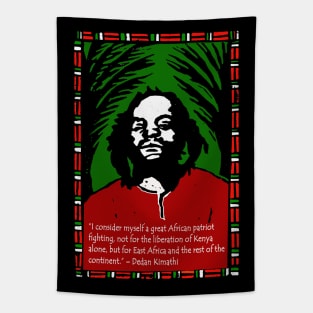 Dedan Kimathi - Kenyan African Patriot Tapestry