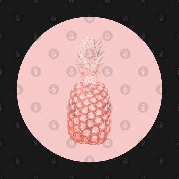 Pineapple in Millennial pink minimalist design by AnnArtshock