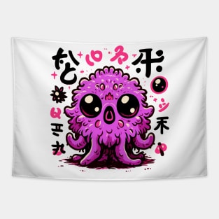 Kawaii pink monster Tapestry