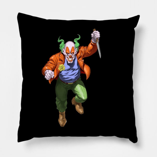 Scary Clown Pillow by Paul_Abrams