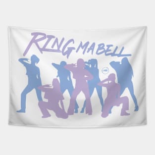 Silhouette design of the billlie group in the ring ma bell era Tapestry