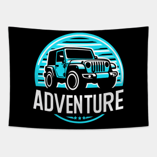 Jeep Wrangler Adventure Baby Blue Tapestry