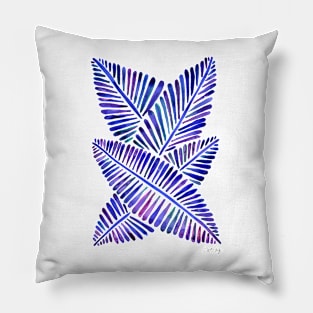 Indigo Banana Leaves Pillow