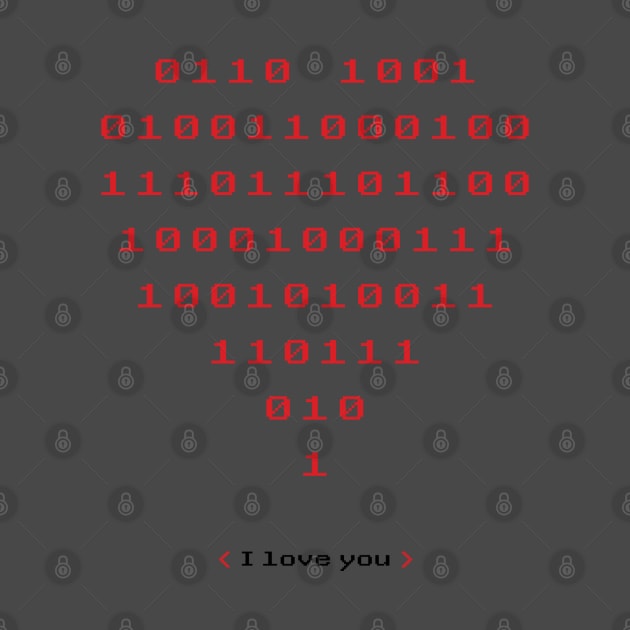 Binary Code I Love You by MilieuOnline