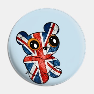 Great Britain Teddy Bear Pin