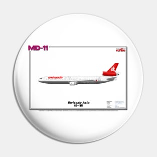 McDonnell Douglas MD-11 - Swissair Asia (Art Print) Pin