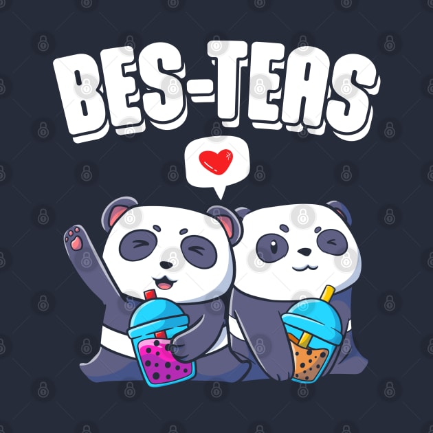 Bes-Teas Cute Kawaii Bubble Tea Panda Besties by Wasabi Snake