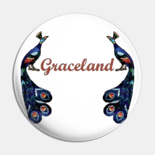 Graceland Peacocks red Pin