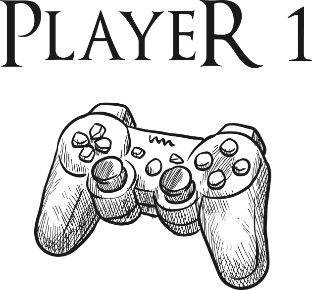 Father and son matching, Player 1 Player 2, Joypad, Controller Kids T-Shirt by GlossyArtTees