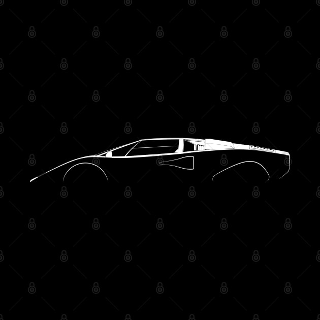 Lamborghini Countach LP400 Silhouette by Car-Silhouettes