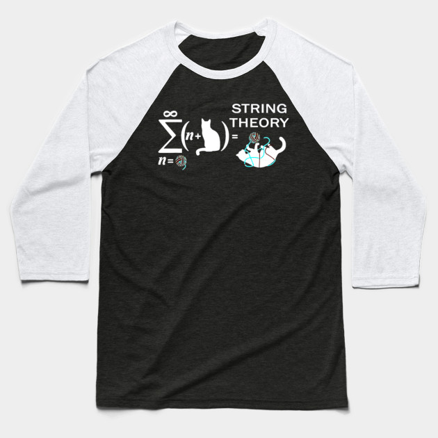 String Theory Cat Knitting Tshirt Knitting Baseball T Shirt