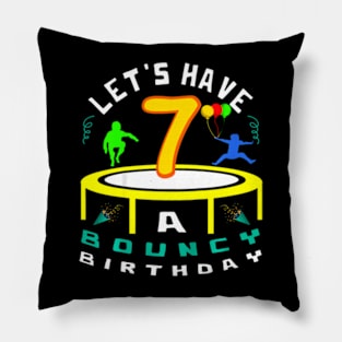 Kids Let'S Have A Bouncy 7Th Birthday Party Theme Kids Pillow