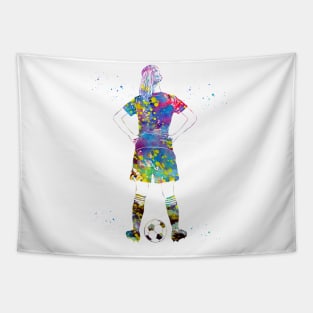 Soccer Player Girl Tapestry