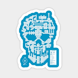 Skull Dungeon Retro Magnet