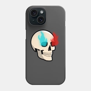 3D Flaming Skull Phone Case