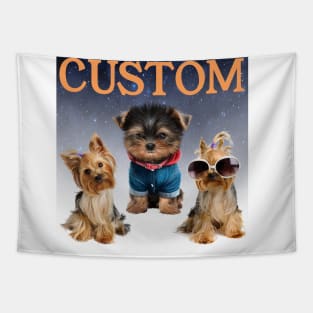 Vintage Custom Dog, Retro Collage Personalized Pet, 90's Custom Photo Vintage Graphic, Insert Pet Design Personalized Tapestry