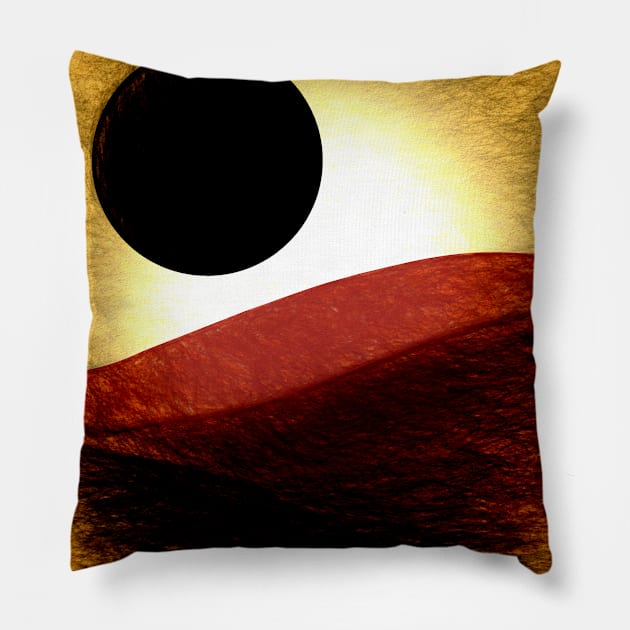 Fire desert Pillow by EvgeniiV