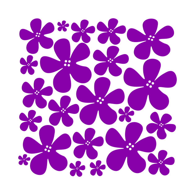 Purple flowers floral pattern design by Baobabprintstore