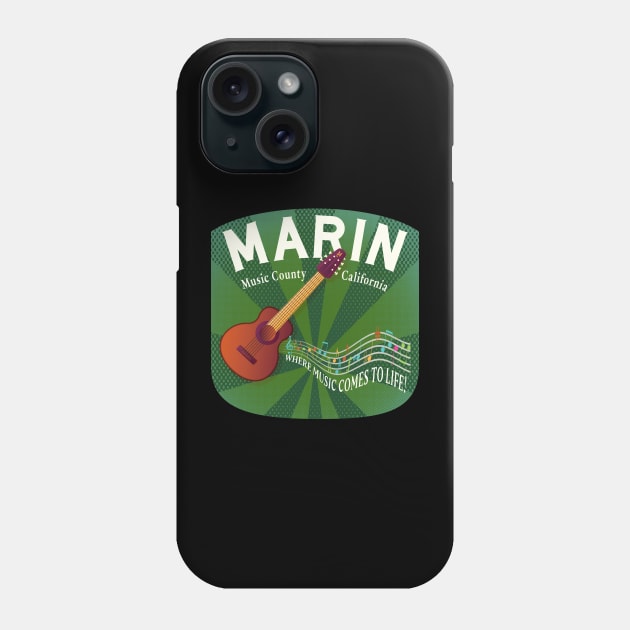 Marin County Music Phone Case by Fairview Design