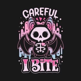 Sweet Bat Bite - Pastel Goth Skeleton T-Shirt