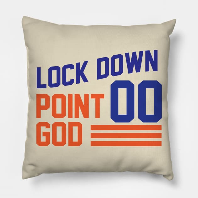Lock Down Point Guard Pillow by badlymerch