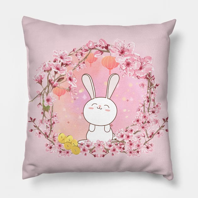 Year of the Rabbit 2023 Pillow by StuffWeMade