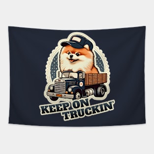 Pomeranian truck driver Tapestry